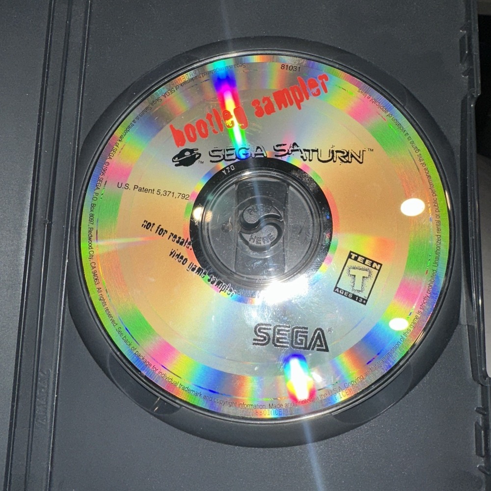 Bootleg Sampler (Sega Saturn, 1995) DISC ONLY Good Used Condition